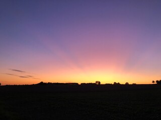 Sonnenuntergang im Spätsommer