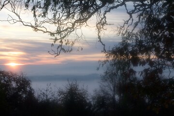 Fototapeta na wymiar Ein Morgen im Nebel