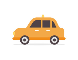 Taxi cars in flat design vector illustration