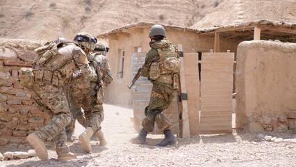 Fototapeta premium Special operation to liberate and capture the city from terrorists