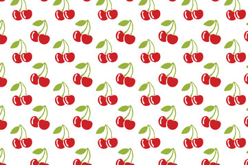 cherry fruit pattern. Suitable for backgrounds and wallpapers.