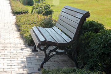 stylish and modern bench for the garden