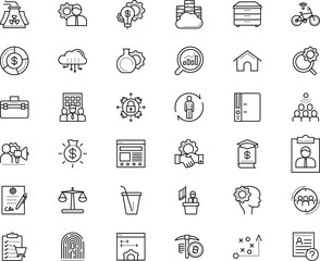 business vector icon set such as: progress, hr, liquid, bright, equilibrium, cost, co operate, pen, lens, judiciary, atomic, signature, ring, growth, lightspot, cap, side, electric, indoors, circular