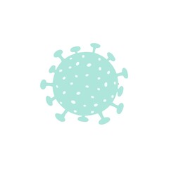 Coronavirus Covid-2019 isolated element. Covid virus clipart