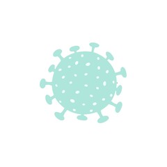 Coronavirus Covid-2019 isolated element. Covid virus clipart