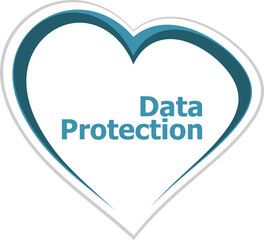 words Data protection, business security concept