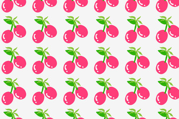 cherry fruit pattern. Suitable for backgrounds and wallpapers.