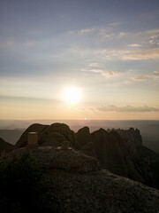 sunset in the mountains