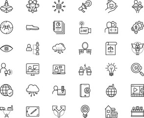 business vector icon set such as: young, station, solar, computer-based, beautiful, leather, care, leap, 24th live stream video, programming, search, sign symbol, page, generating, force, drawer