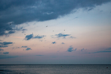 Sunset over the Black Sea Sochi.