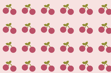 cherry fruit pattern. Suitable for backgrounds and wallpapers.