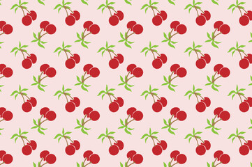 cherry fruit pattern. Suitable for backgrounds and wallpapers.