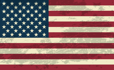 Fototapeta premium Grunge USA flag vector ill