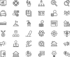 business vector icon set such as: politician, ancient, fairytale, supplies, library, learning, crypto currency, infographic, drive, task, balloon, climbing, traffic, fund, union, automobile, stapler