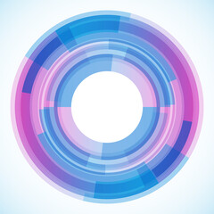 Geometric frame from circles, vector abstract background, wallpaper 