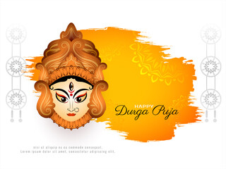 Awesome stylish happy Durga puja festival background