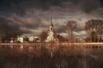 Vologda church, Orthodox Christian church, Vologda monastery Russian North, pilgrims tourism