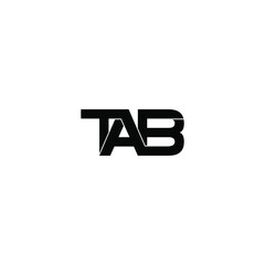 tab letter original monogram logo design