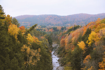 Naklejka na ściany i meble Ottauquechee River in Fall, Vermont
