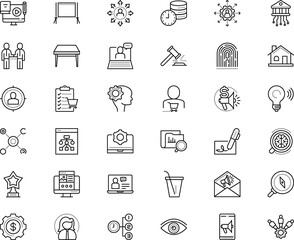 business vector icon set such as: do, separation, engineering, watch, flow, wi-fi, first, handshake, result, developer, journey, mail, infographic, genius, decision, greeting, auditor, logic