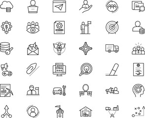 business vector icon set such as: career, flying, merger, games, entertainment, optical, rook, paperclip, chart, unit, strategic, sitting, planning, travel, wings, tower, free, employment, envelope