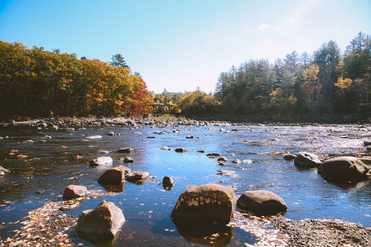 Pemigewasset River In Fall, New Hampshire