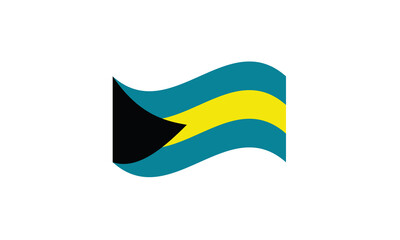 Bahamas flag waving vector illustration