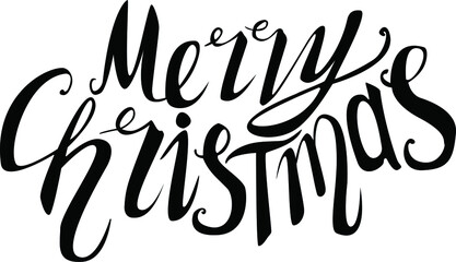 Obraz premium Vector Illustration Merry Christmas , Winter, Happy New Year 2020 script text hand lettering. Design template Celebration typography poster, banner or greeting card for Merry Christmas. 