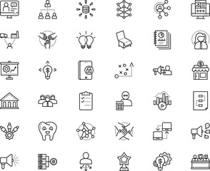 business vector icon set such as: list, elements, challenge, bubble, experience, page, two, affiliate, bitrate, bulb, address, industrial, to, layout, filled, supply, register, women, analytical