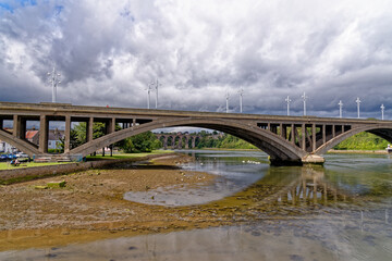 Fototapeta na wymiar The Royal Tweed Bridge in Berwick Upon Tweed