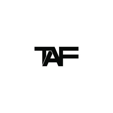 taf letter original monogram logo design