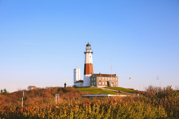 Fototapeta na wymiar Montauk Lighthouse Museum, Long island, New York