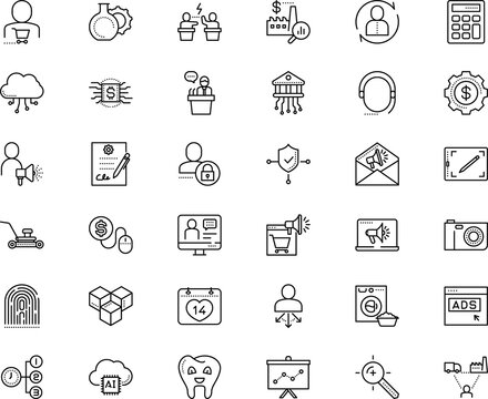 business vector icon set such as: political, clip, month, priorities, boss, settings, options, keyboard, transfer, leadership, household, responsive, do, team, concepts, pictogram, keywords, photo