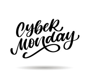 Cyber Monday Vector lettering calligraphy text brush