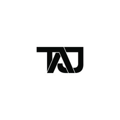 taj letter original monogram logo design