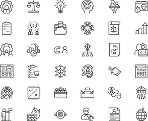 business vector icon set such as: safe, toolbox, contract, ui, futuristic, analytics, bookkeeping, hosting server, secured, currency, genius, zoom, buy, transaction, privacy, block chain, judgment