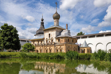Yaroslavl region; Rostov; Summer day in the Rostov Kremlin. Church of the icon of the mother of God Odigitria; 17th century; Moscow Baroque