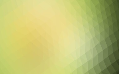 Light Green, Yellow vector polygon abstract backdrop.
