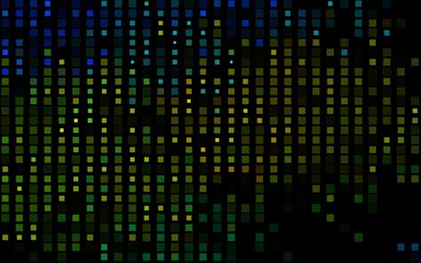 Dark Blue, Yellow vector template with crystals, rectangles.