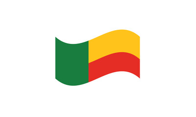 Benin flag waving vector illustration