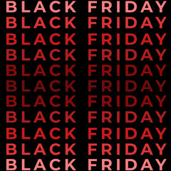 black friday typography repeat poster