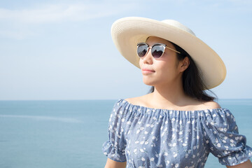 portrait of a woman on the beach
