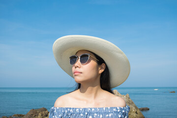 portrait of a woman on the beach