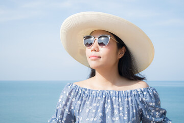 portrait of a woman on the beach