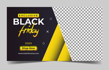 Black Friday sale web banner. discount banner. Vector 