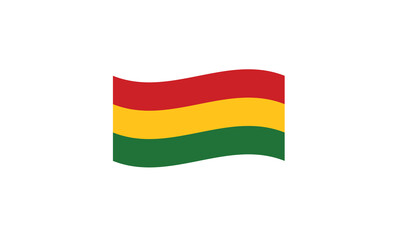 Bolivia flag waving vector illustration