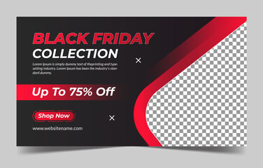 Black Friday sale web banner. discount banner. Vector 
