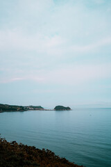 Zarautz beach in the Basque country. Landscape beach