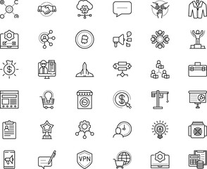 Fototapeta premium business vector icon set such as: teaching, laptop, sport, spaceship, science, display, carpentry, celebration, wheel, wireless, retro, lightbulb, cogwheel, hour, networking, corporation, dialog