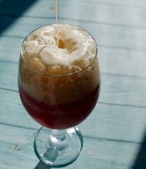 Half a pint of dark ale